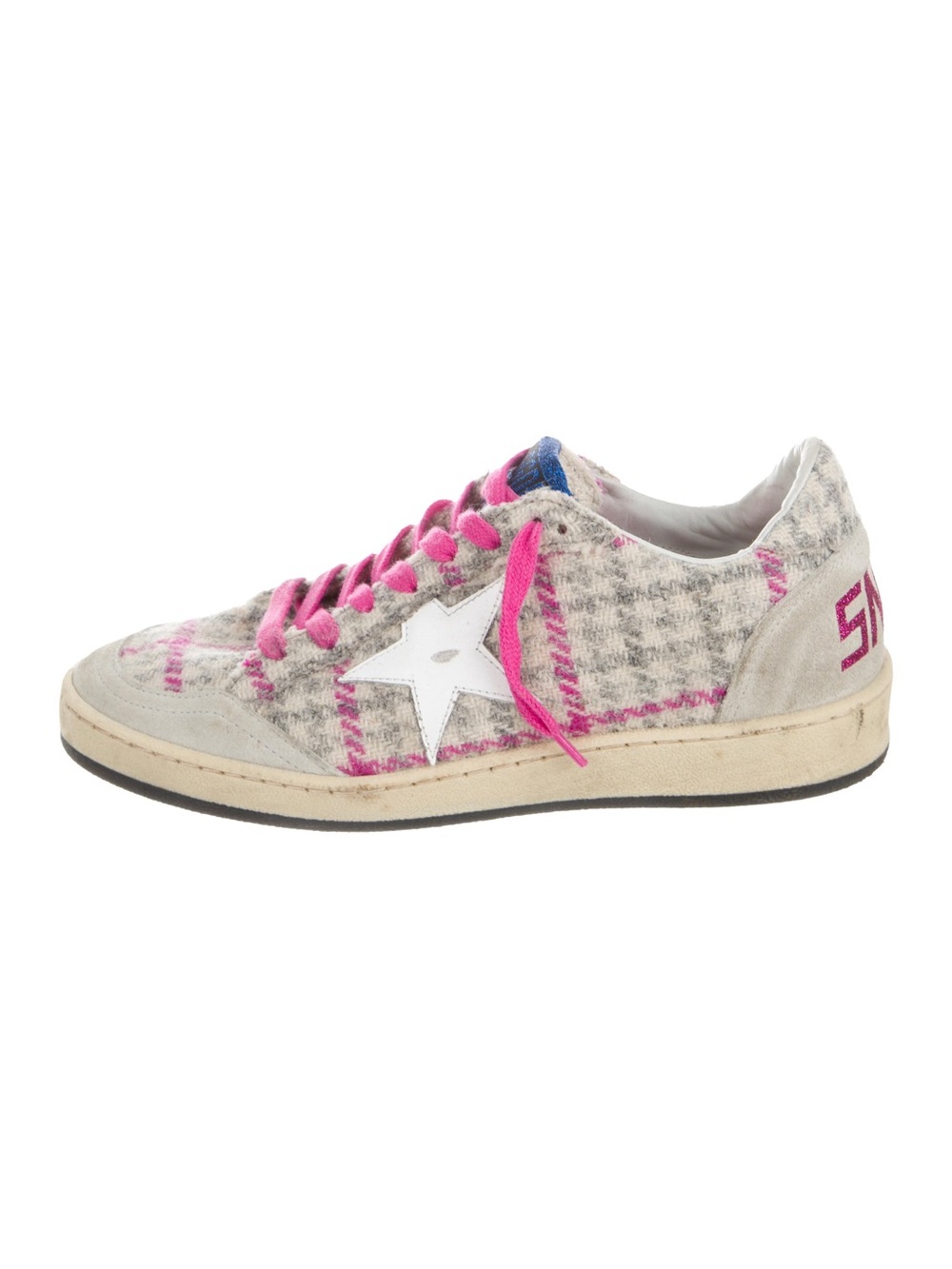 Golden Goose Sneakers Ball Star Checked Tweed | Size 37